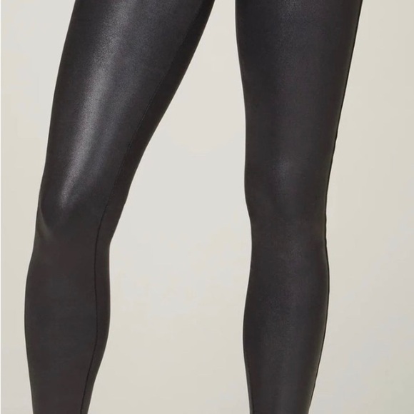 Spanx Shimmer Leggings Black  High Rise Stretch Pull On metallic skinny size XL - Picture 5 of 11
